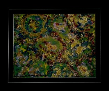 Painting titled "Het groene land" by Henk Dekkers, Original Artwork, Acrylic