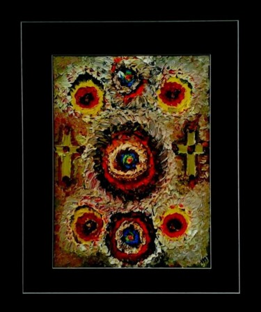 Painting titled "The Indian circle o…" by Henk Dekkers, Original Artwork, Oil