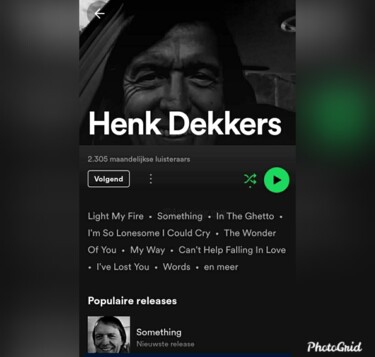 Fotografia intitolato "Spotify Screenspot…" da Henk Dekkers, Opera d'arte originale, Fotografia non manipolata