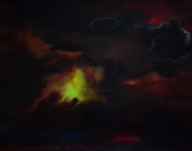 Malerei mit dem Titel "Lights in the night" von Henk Dekkers, Original-Kunstwerk, Tinte