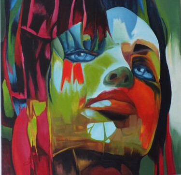 Malerei mit dem Titel "Het Meisje" von Henk Soet, Original-Kunstwerk, Acryl