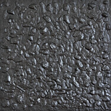 Картина под названием "Black rocks - objec…" - Henk Broeke, Подлинное произведение искусства, Акрил Установлен на Деревянная…