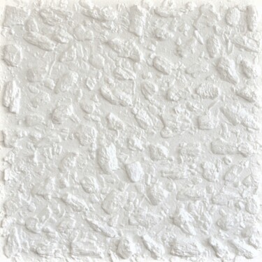 Pintura titulada "White rocks - objec…" por Henk Broeke, Obra de arte original, Acrílico Montado en Panel de madera