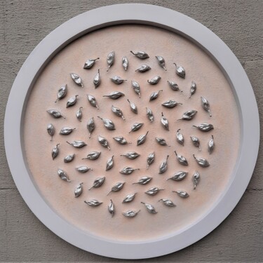 "Silver birds - obje…" başlıklı Tablo Henk Broeke tarafından, Orijinal sanat, Akrilik Ahşap panel üzerine monte edilmiş