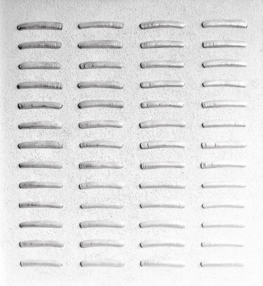 Картина под названием "Silver razorshells…" - Henk Broeke, Подлинное произведение искусства, Акрил Установлен на Деревянная…