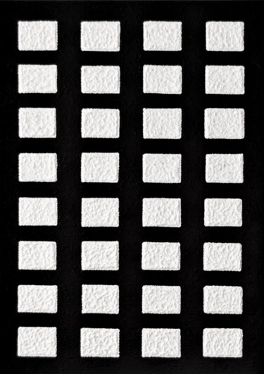 Картина под названием "Black & White - obj…" - Henk Broeke, Подлинное произведение искусства, Акрил Установлен на Деревянная…
