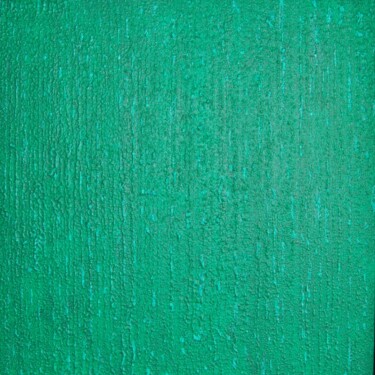Painting titled "Primary green - obj…" by Henk Broeke, Original Artwork, Acrylic Mounted on Wood Panel