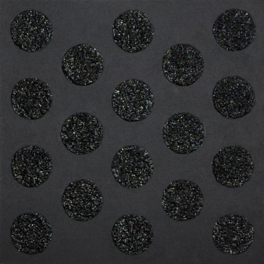 Painting titled "Black circles - nr.…" by Henk Broeke, Original Artwork, Acrylic Mounted on Wood Stretcher frame