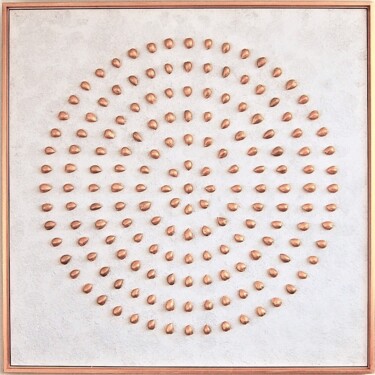 Картина под названием "Golden circle of al…" - Henk Broeke, Подлинное произведение искусства, Акрил Установлен на Деревянная…