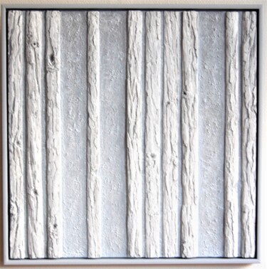 Painting titled "Grey forest 2 - nr.…" by Henk Broeke, Original Artwork, Acrylic Mounted on Wood Panel