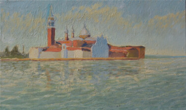 Painting titled "Venice. Basilica of…" by Hennadii Volokitin, Original Artwork, Oil