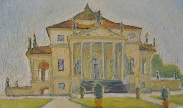 Schilderij getiteld "Villa La Rotonda by…" door Hennadii Volokitin, Origineel Kunstwerk, Olie