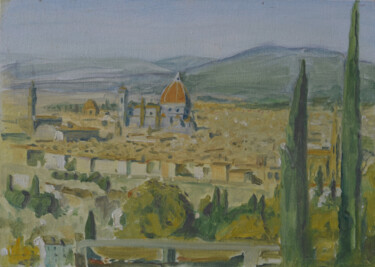 Peinture intitulée "Florence" par Hennadii Volokitin, Œuvre d'art originale, Huile