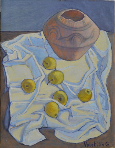 Pintura titulada "Not Cézanne" por Hennadii Volokitin, Obra de arte original, Oleo