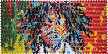 Collages getiteld "Bob Marley" door Henning Leuschner, Origineel Kunstwerk, Collages