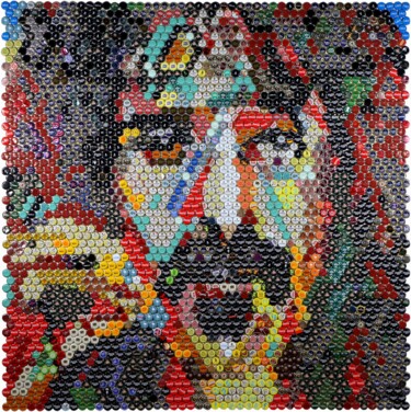 Collages titulada "Frank Zappa" por Henning Leuschner, Obra de arte original, Collages