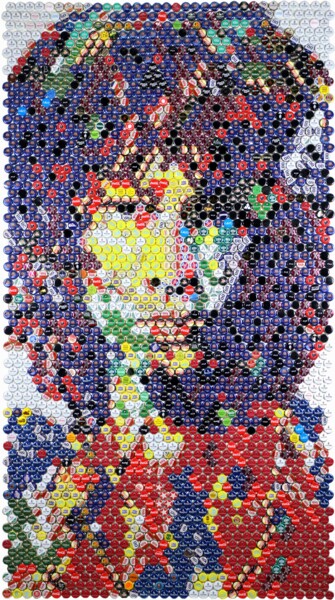 Collages getiteld "Jim Morrison" door Henning Leuschner, Origineel Kunstwerk, Collages