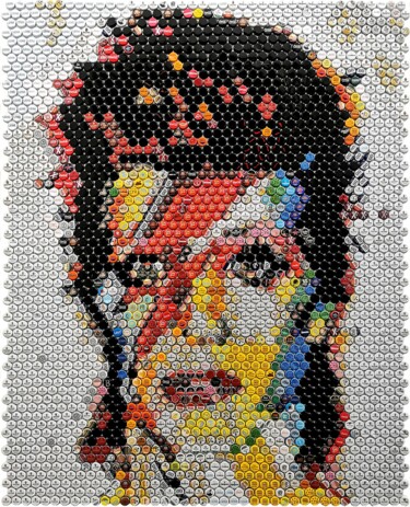 "David Bowie - Starm…" başlıklı Kolaj Henning Leuschner tarafından, Orijinal sanat, Kolaj