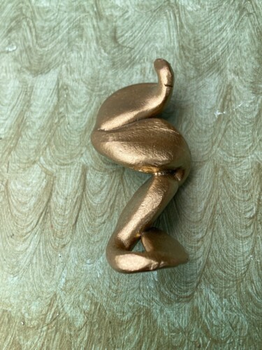 Sculpture intitulée "Zebulbird GA" par Hénohut De Zhéry, Œuvre d'art originale, Pâte polymère