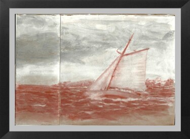 Drawing titled "Gaff cutter in a br…" by Henohut, Original Artwork