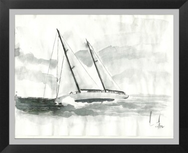 Drawing titled "Ketch Marconi au pr…" by Henohut De Zhery, Original Artwork