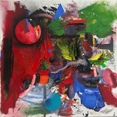 Peinture intitulée "Uncertain spaces 9" par Henok Getachew Woldegebreal, Œuvre d'art originale, Huile Monté sur Châssis en b…