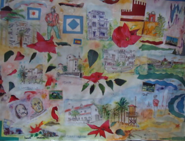 Collages intitolato "TORREMOLINOS ANDALO…" da Enrico El Nomado Dit El Gréco, Opera d'arte originale, Collages