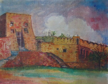 Painting titled "FORT VENITIEN KAZAR…" by Enrico El Nomado Dit El Gréco, Original Artwork, Acrylic