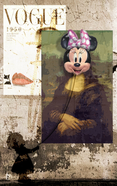 Digitale Kunst mit dem Titel "Joconde 01" von Henri Brune, Original-Kunstwerk, Digitale Malerei