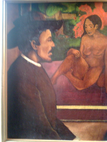 Peinture intitulée "gauguin-devant-sa-t…" par Henri Cosso, Œuvre d'art originale, Huile