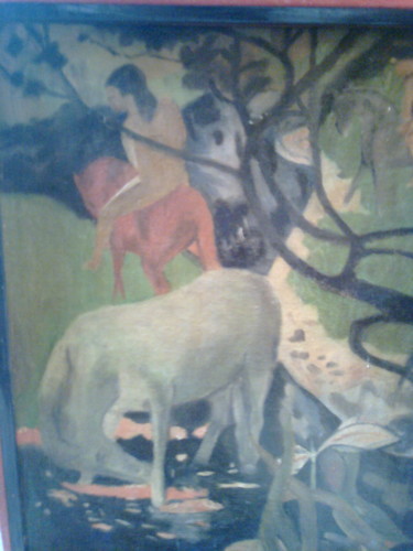 Peinture intitulée "le-cheval-vert.jpg" par Henri Cosso, Œuvre d'art originale, Huile