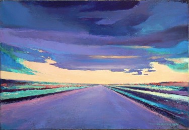 Malarstwo zatytułowany „Route 1” autorstwa Henri Eisenberg, Oryginalna praca, Akryl