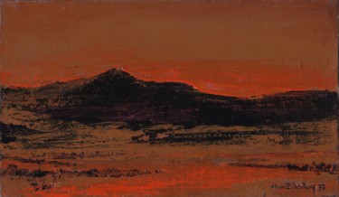 Painting titled "Andalousie, montagne" by Henri Eisenberg, Original Artwork, Acrylic Mounted on Wood Stretcher frame