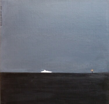 Malarstwo zatytułowany „Marine nocturne” autorstwa Henri Eisenberg, Oryginalna praca, Akryl
