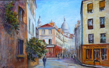 Malerei mit dem Titel "Paris, Montmartre,…" von Henri Eisenberg, Original-Kunstwerk, Acryl