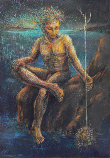 Картина под названием "Maldoror" - Henri Eisenberg, Подлинное произведение искусства, Масло Установлен на Деревянная рама дл…