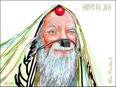 Arte digitale intitolato "Humour juif" da Henri Eisenberg, Opera d'arte originale, Lavoro digitale 2D