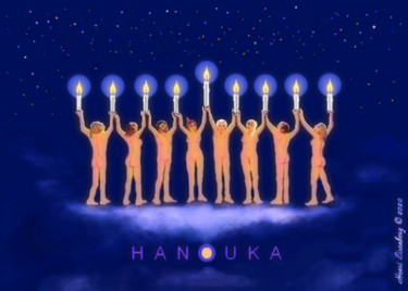 Arte digital titulada "Hanouka" por Henri Eisenberg, Obra de arte original, Trabajo Digital 2D