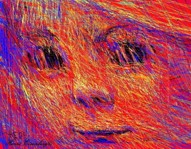 Digital Arts titled "Visage" by Henri Eisenberg, Original Artwork, 2D Digital Work