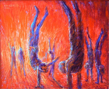 Painting titled "Sur les Mains" by Henri Eisenberg, Original Artwork, Acrylic