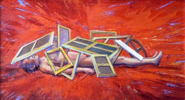 Malarstwo zatytułowany „Mon Testament” autorstwa Henri Eisenberg, Oryginalna praca, Akryl Zamontowany na Drewniana rama noszy