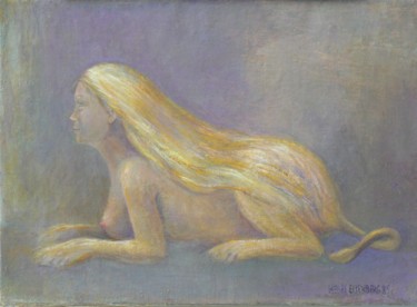 Картина под названием "Sphinge" - Henri Eisenberg, Подлинное произведение искусства, Акрил Установлен на Деревянная рама для…