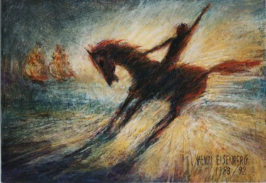 Pittura intitolato "Cavalier de Rouille" da Henri Eisenberg, Opera d'arte originale, Acrilico