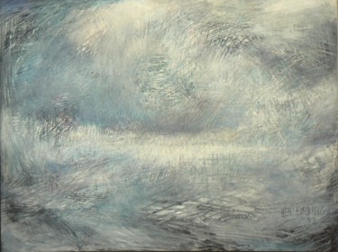 Painting titled "Mer d'orage" by Henri Eisenberg, Original Artwork, Acrylic