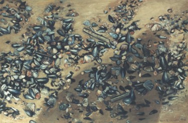 Malerei mit dem Titel "Marée Basse (ou Les…" von Henri Eisenberg, Original-Kunstwerk, Öl