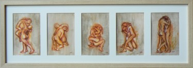 图画 标题为“Erotica 5b” 由Henri Eisenberg, 原创艺术品, 墨 安装在纸板上