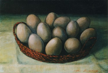 Pintura titulada "Œufs" por Henri Eisenberg, Obra de arte original, Acrílico