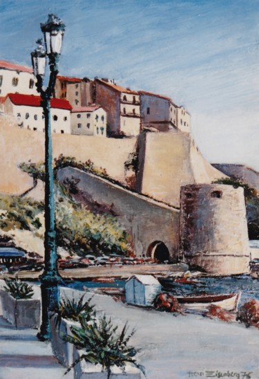 Painting titled "Corse- Calvi" by Henri Eisenberg, Original Artwork, Acrylic