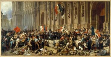 Malarstwo zatytułowany „Lamartine refusant…” autorstwa Henri Félix Emmanuel Philippoteaux, Oryginalna praca, Olej