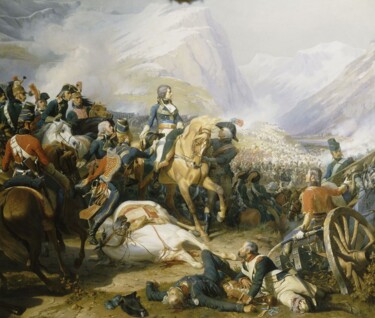 Schilderij getiteld "Bataille gagnée par…" door Henri Félix Emmanuel Philippoteaux, Origineel Kunstwerk, Olie